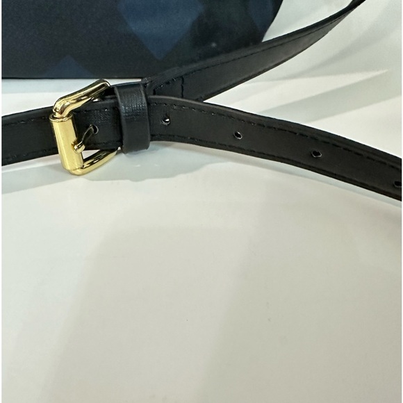 👜 Lands' End Navy Blue/Black Diamond Canvas Tote Shoulder Bag 🌟 - Picture 3 of 16